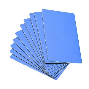 Unique Bargains DIY Laser Printing Office Engraving Blank Metal Cards 10 Pcs - 1 of 4