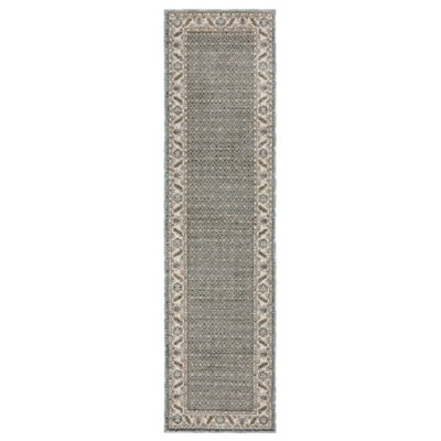 Oriental Weavers Andorra 2429A Blue/ Ivory Indoor Area Rug - 2'3" x 8'