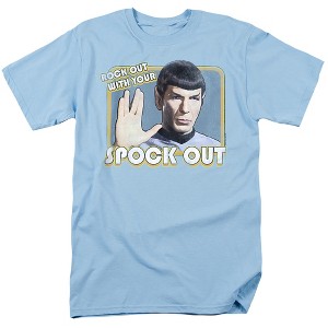 Star Trek Spock Out Adult T-Shirt Light Blue - 1 of 4