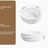 SEVOBAL Bathroom Sinks Round Diamond-Quilted Ceramic Vessel Sink No Faucet Hole with Drain for Compact Bathrooms, White, 19.1"*18"*9.3" - 4 of 4