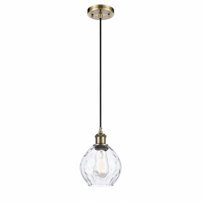 Waverly - 1 Light Cord Hung Mini Pendant In Industrial Style-9 Inches Tall and 6 Inches Wide