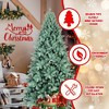 NAYSAYE Christmas Tree Stand 9FT Blue Green PVC PE Tree 3268 Tips Hinged with Metal Stand for Christmas Decorations, Blue and Green, 67"*108"*51.7" - 3 of 4