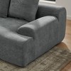 110" Velvet Modular L-Shaped Sectional Sofa with 5 Pillows - 2 of 4