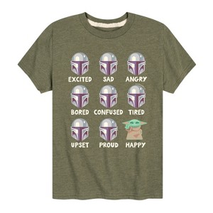 Boys' - The Mandalorian - Mandalorian Moods Short Sleeve Graphic T-Shirt - 1 of 4