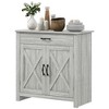 NicBex Farmhouse 2-Doors Sideboard,Kitchen Storage Cabinets with 2 Barn Doors and Drawer for Kitchen,Living room,and Dining Room - 2 of 4