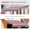 Vynxaria 10' x 8' Retractable Awning - Sunshade Shelter with Manual Crank - Wine Red Stripes - 4 of 4