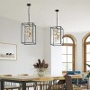 Modern Geometric Chandelier with Crystal Chandelier with Crystal Chandelier in Black and Gold Cage for Foyer, - 4 of 4