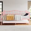 Metal Twin DayBed with Trundle, Sofa Bed Frame with Pull Out Trundle, Steel Slatted Support Platform Bed, Daybed for Bedroom Living Room Small Spaces - 2 of 4