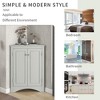 Sapphtopaz Triangle Corner Cabinet with Door,Bathroom Freestanding Storage Cabinet with Adjustable Shelves,Medicine Cabinet for Bathroom,Kitchen - 4 of 4