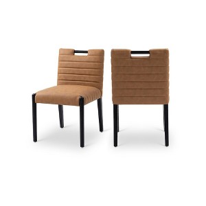 Meridian Furniture,Aimee Vegan Leather Dining Side Chair, Set of 2 - 1 of 4