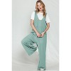 I AM A FASHION JUNKY Green Pockets Oversized Ribbed Wide Leg Jumpsuit - 4 of 4