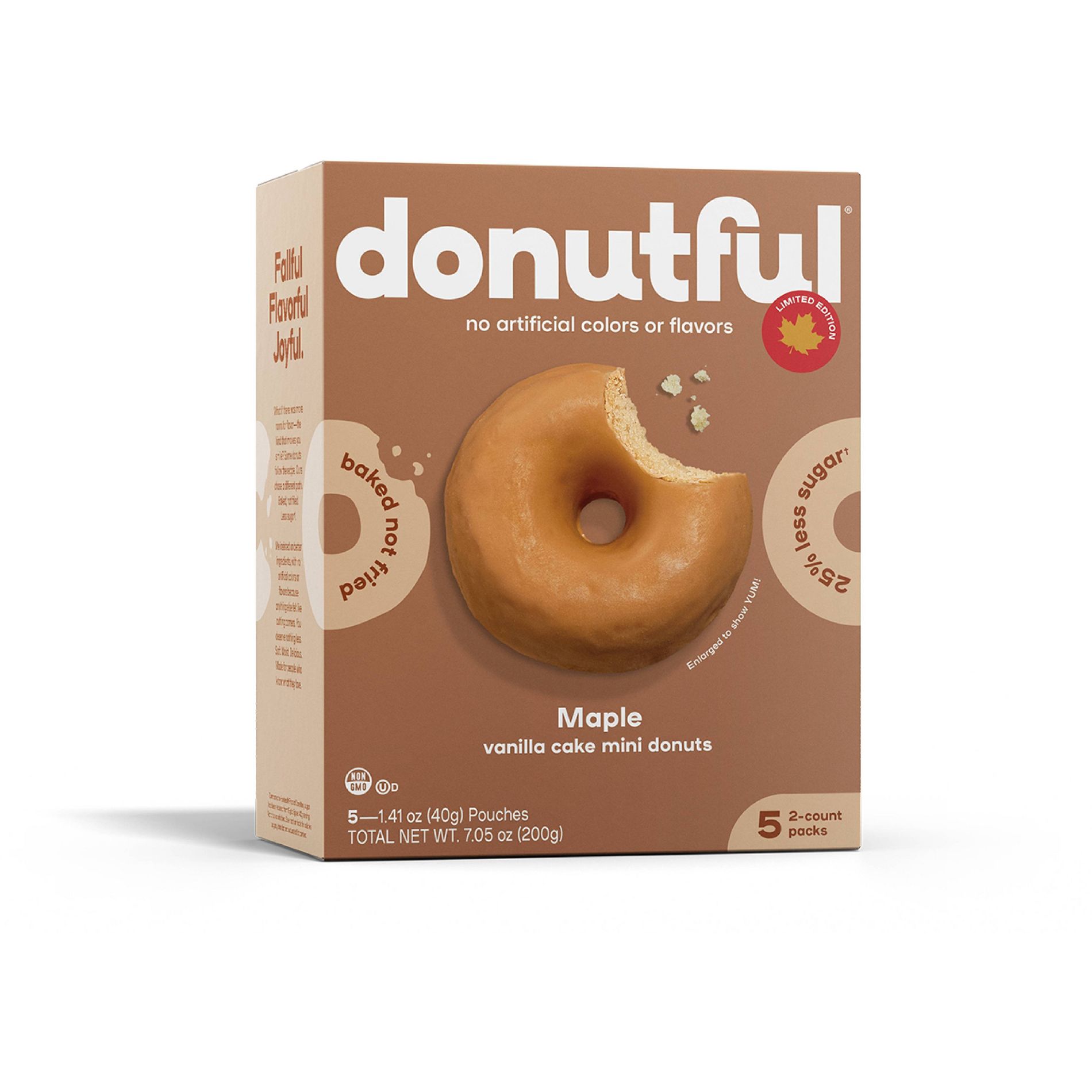 Bakeful Donutful Maple Dipped Mini Donuts - 7.05oz