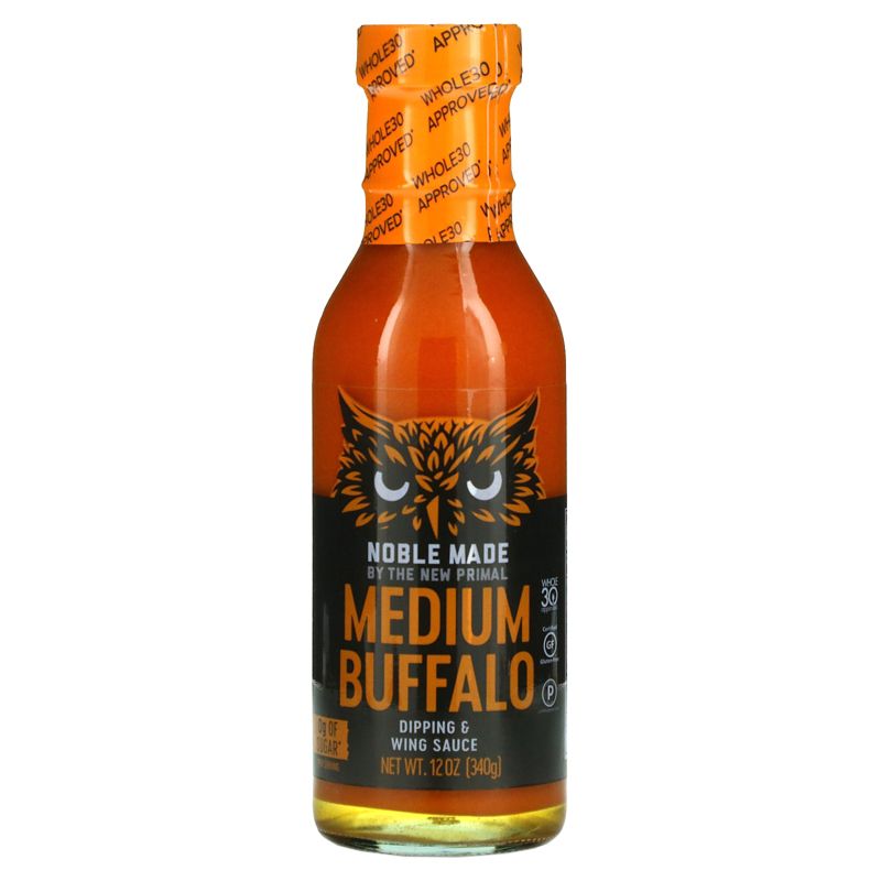 The New Primal Dipping & Wing Sauce, Medium Buffalo, 12 oz (340 g), 1 of 3