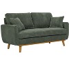 TiramisuBest Mid-Century Corduroy Sofa,Blue - 3 of 4