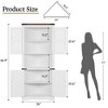 Farmhouse Corner Cabinet with Lights, Tall Corner Storage Cabinet with Glass Door & Adjustable Shelves - 2 of 4