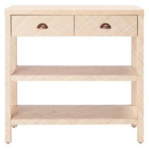 Apis Raffia Console Table - CNS6603A - Beige - Safavieh - 1 of 4