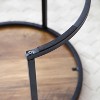NicBex Modern Nesting Coffee Table Set of 2, Round Coffee Bar with Metal Frame, Center Dining Table for Living Room, Bedroom - 3 of 4