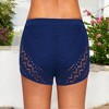 Anna-Kaci Swim Women's Mesh Crochet Overlay Shorts with Drawstring Waistband - 4 of 4