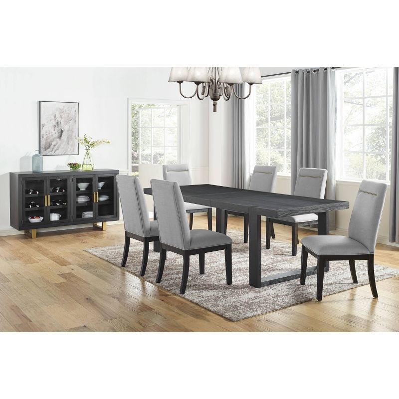 Yves Extendable Dining Table Gray - Steve Silver Co., 3 of 9