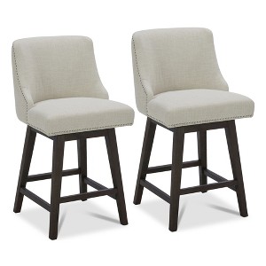 Spruce&Spring Counter Height Swivel Barstool Set of 2 - 1 of 4