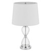 Cal Lighting Eden glass table lamp with taper drum hardback shade - 4 of 4