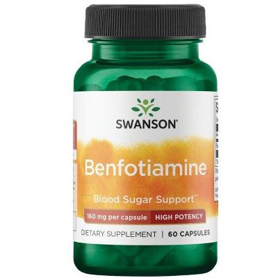 Swanson Benfotiamine - High Potency 160 mg 60 Capsules.