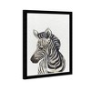 Wynwood Studio 21"x15" Cute Baby Zebra Animals Framed Art Print : Modern Decor, Digital Artwork, Plastic Frame - 2 of 4
