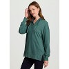 RBX Active Women's Ultra Lightweight French Terry V-Neck Hoodie Tunic Sweatshirt with Pocket - 3 of 4