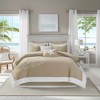 LIVN CO. 5-Piece Cotton Jaquard Duvet Set with Coral Embroidery - 2 of 4