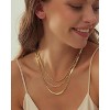 "14K Gold Layered Necklace Set for Women, Dainty Herringbone & Chain Choker, Gold Plated Stackable Necklaces" - 2 of 4