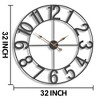 Sorbus Large Wall Clock for Living Room Decor - Numeral Wall Clock for Kitchen - 32-inch Wall Clock Decorative - 3 of 4