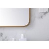 Elegant Lighting Soft corner metal rectangular mirror 27x40 inch in Brass - 4 of 4