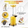 20 Gallon Waste Oil Drain Tank, Portable Air Operated Drainer, Adjustable Funnel 38"-65", 15" Funnel, 360° Wheels & Toolbox, Fluid Transfer - 2 of 4