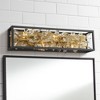 Possini Euro Design Carrine Modern Wall Light Sand Black Gold Plated Hardwire 24" 4-Light Fixture Clear Crystal for Bedroom Bathroom Vanity Reading - 2 of 4