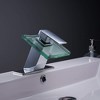 BWE Waterfall Single Hole Single-Handle Low-Arc Bathroom Faucet With Glass Spout - 3 of 4