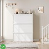 Shoe Cabinet with 3 Flip Drawers FreeStanding Shoe Storage  Wooden Shoe Organizer with Adjustable Shelf - 3 of 4