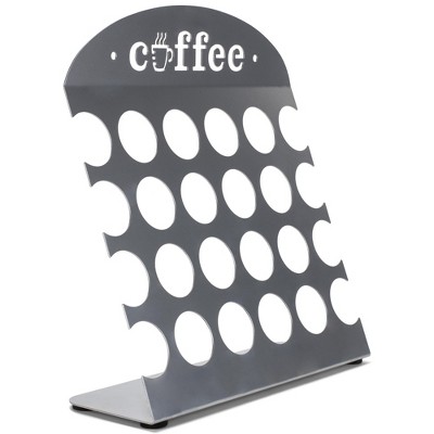 Nat & Jules Coffee Silver Tone 12.5 x 11.75 Iron Metal K Cup Pod Holder Rack