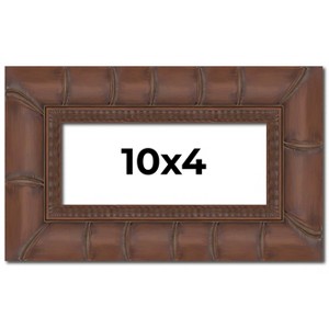 PosterPalooza | 10x4 Wide Bamboo Picture Frame, UV Acrylic, 4 Finishes - Brown, Black, Silver, and Natural - 1 of 4