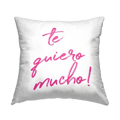 Stupell Industries Te Quiero Mucho Rosa