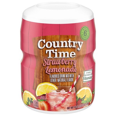 Country Time Strawberry Lemonade Drink Mix - 18oz Canister