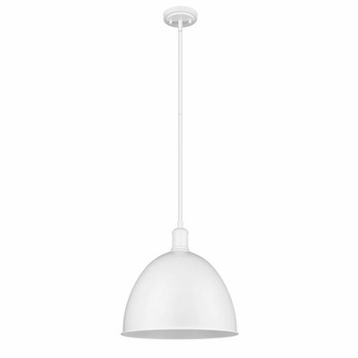 Satin White Sawyer 12.5" Transitional Bell Pendant Light
