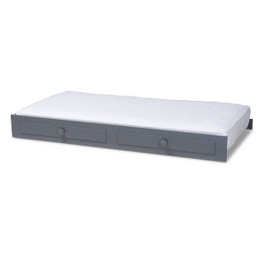 Twin Cintia Wood Bed with Trundle Gray - Baxton Studio - 1 of 4