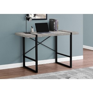 PAGED Simple Modern Computer Desk, 48" L Home Office Desk with Wooden Desktop and Black Metal Legs for Office, Study - 1 of 4