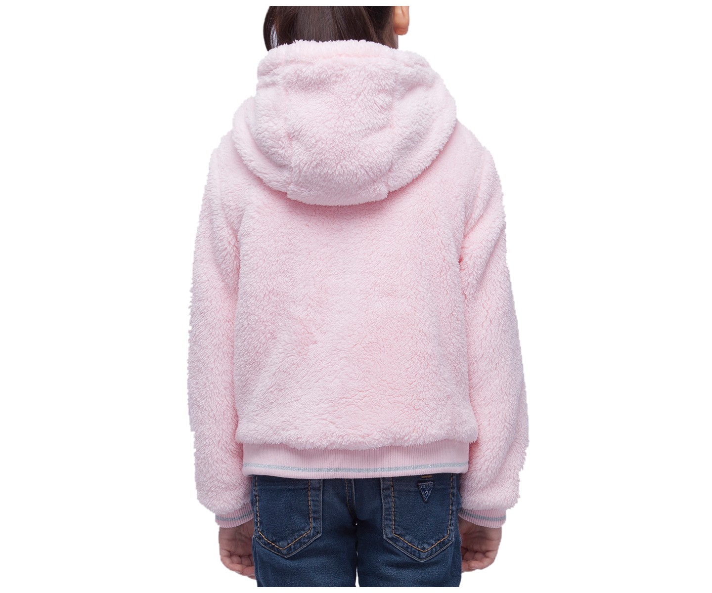 Куртка Rokka&Rolla Faux Shearling Jacket Fleece Warm Coat -Pink для девочек, цвет: Розовый — фото 6