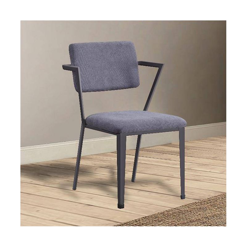 24&#34; Cargo Fabric Chair Gray/Gunmetal - Acme Furniture, 1 of 8