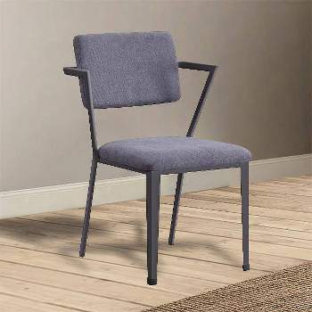 24" Cargo Fabric Chair Gray/Gunmetal - Acme Furniture