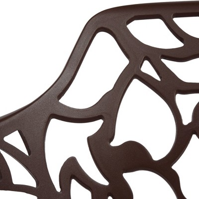 Devon Brown Aluminum Cut-Out Outdoor Dining Chair