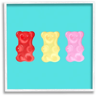 Stupell Industries Cute Gummy Bear Candies Framed Giclee Art