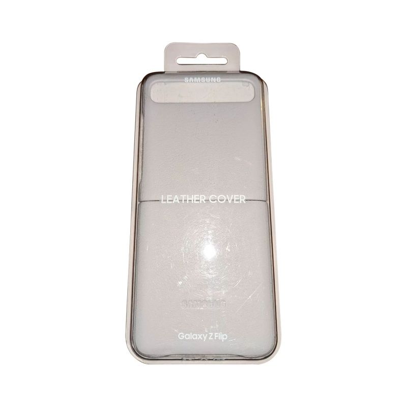 Original Samsung Leather Cover for Samsung Galaxy Z Flip - Silver, 3 of 4