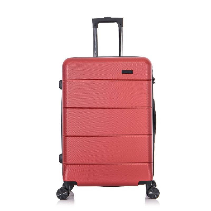 InUSA Elysian Lightweight Hardside Medium Checked Spinner Suitcase, 3 of 17